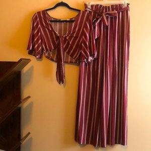 Matching striped summer set